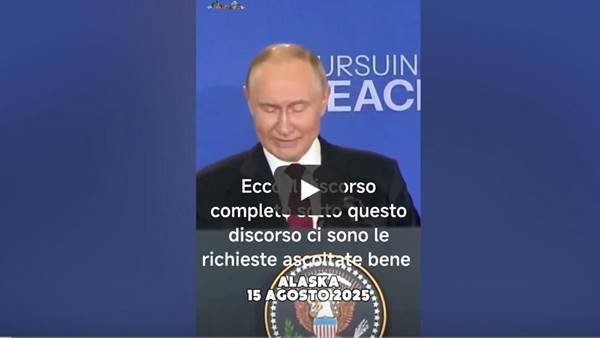 Lo straordinario discorso di PUTIN in Alaska