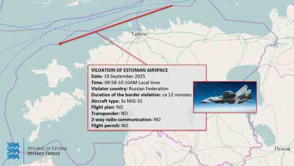 La mappa dei MIG russi che violano spazio aereo estone? E’ un disegno La mappa dei MIG russi che violano spazio aereo estone? E’ un disegno