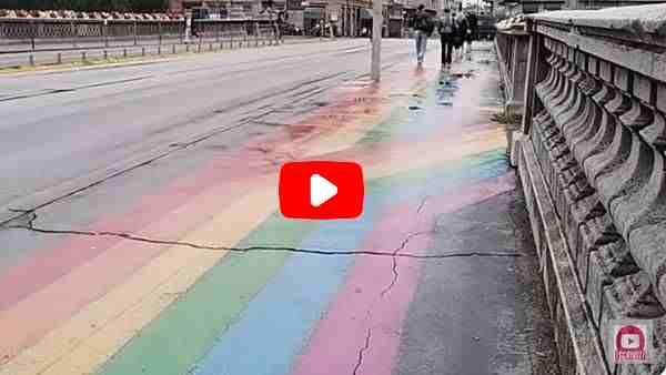 strisce arcobaleno a Padova