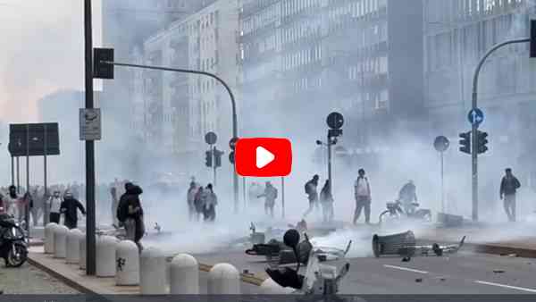 Proteste pro Pal, guerriglia urbana a Milano
