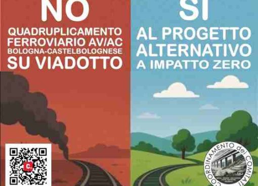 No al quadruplicamento ferroviario, cittadini e tecnici: sì a progetto alternativo quadruplicamento ferroviario Bologna-Castel Bolognese