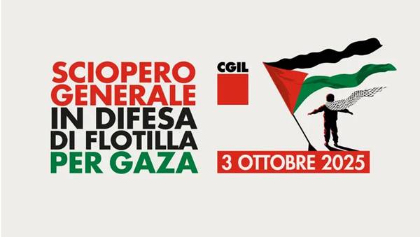 Flotilla, venerdì 3 ottobre sciopero generale Cgil
