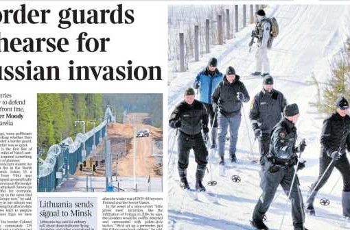 Guardie finlandesi al confine con la Russia: “in 30 anni mai viste pattuglie di russi qui” Guardie finlandesi al confine con la Russia