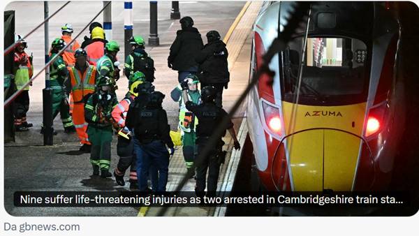 GB, attacco con coltello su un treno, molti feriti GB, attacco con coltello su un treno, molti feriti