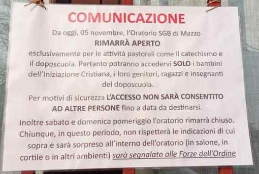 Chiuso oratorio di Mazzo