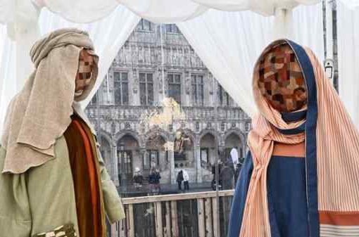 presepe nel centro di Bruxelles