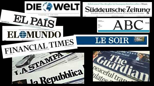 grandi giornali in Europa