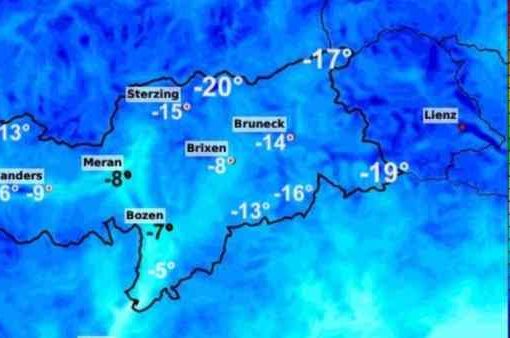 Ondata di freddo in Alto Adige, -20 gradi in val di Vizze
