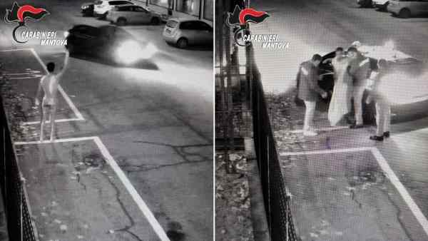 Va dai carabinieri completamente nudo