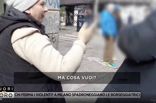 borseggiatrice aggredisce giornalista Mediaset