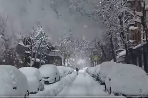 Tempesta di neve a New York