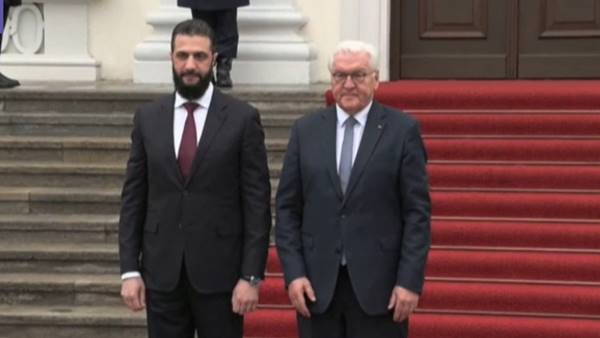 Germania, presidente riceve Al Jolani a Berlino