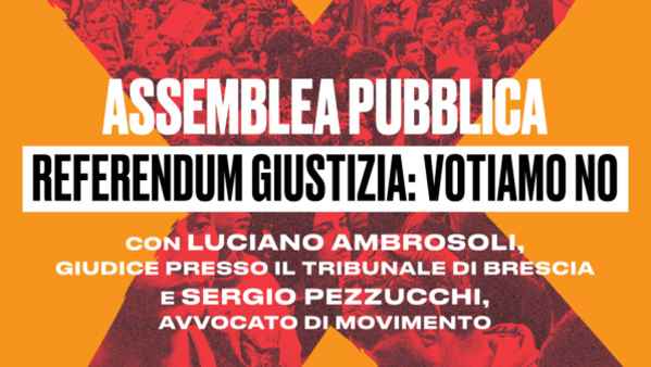 Referendum giustizia, giudice al centro sociale per spingere il No