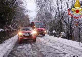 Forte nevicata nel Varesotto