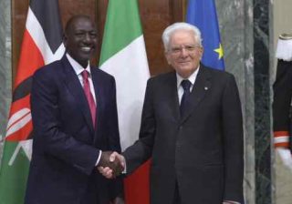 Mattarella e l'omologo keniota, William Ruto