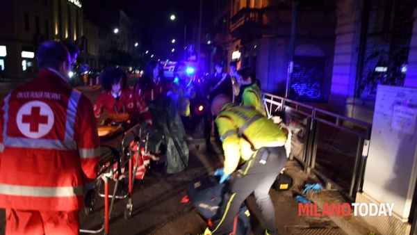 Milano ambulanza e carabinieri