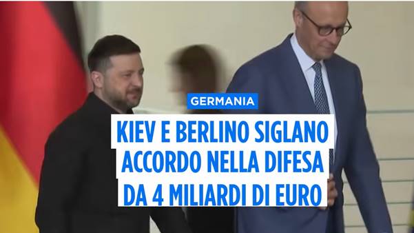 Kiev e Berlino siglano accordo “per la difesa” da 4 miliardi di euro