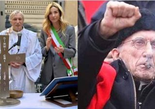 Silvia Salis alla messa in ricordo di Don Gallo