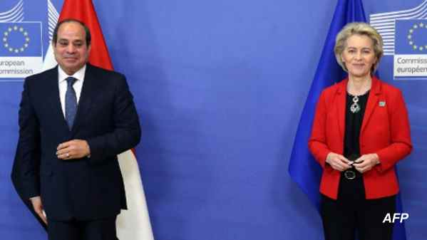 von der Leyen e Al Sisi