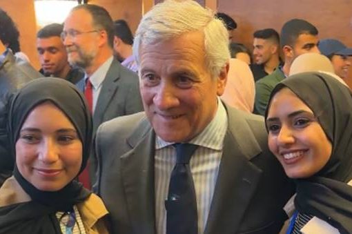 Tajani e studenti palestinesi