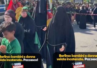 Berlino, bambini e donne legati durante l’Ashura