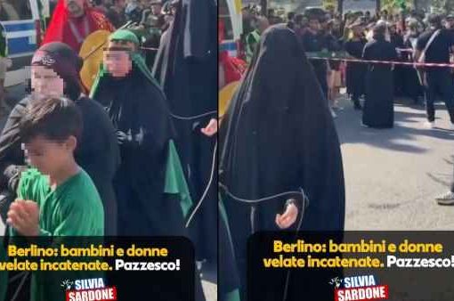 Berlino, bambini e donne legati durante l’Ashura