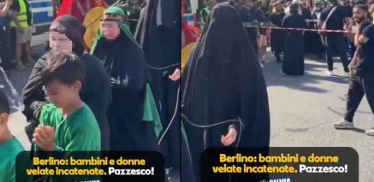 Berlino, bambini e donne legati durante l’Ashura