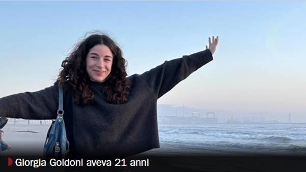 Malore improvviso, Giorgia muore a 21 anni
