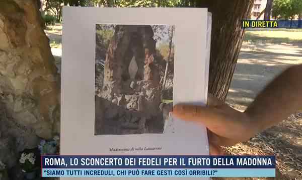 Roma, rubata statua della Madonna