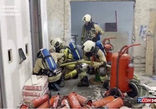 Incendio nella torre Oxy a Bruxelles