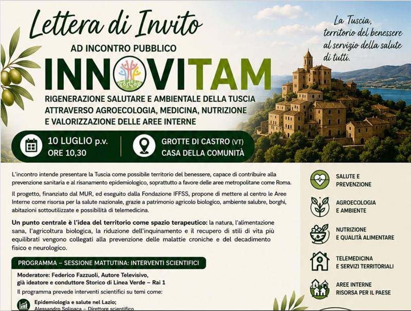 Progetto INNOVITAM: Convegno il 10 luglio a Grotte di Castro