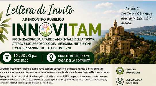 Progetto INNOVITAM: Convegno il 10 luglio a Grotte di Castro